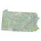 Pennsylvania sectional chart wall map, decorative FAA chart, reference only