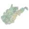 West Virginia sectional chart wall map, decorative FAA chart, reference only