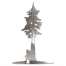 Bigfoot Metal Art :Stainless Steel Redwood Tree With Bigfoot Stand-Up