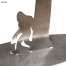 Bigfoot Metal Art :Stainless Steel Redwood Tree With Bigfoot Stand-Up