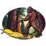 Bigfoot Walking Banana Slug - Vinyl Sticker (1 STICKER)