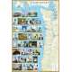Northwest Lighthouses Illustrated Map & Guide Laminated Poster