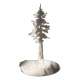 Stainless Redwood Tree w/Bear STAND-UP