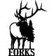 Elk Redwood "Forks" MAGNET