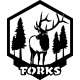 Elk Badge w/ Forks MAGNET