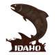 Jumping Fish with Idaho - Magnet