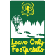 USFS Leave Only Footprints (1 STICKER)
