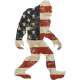 USA Flag Squatch - Vinyl Sticker (1 STICKER)