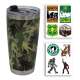Squatch Metalworks - Green Camo - Stainless-Steel Tumbler with Lid